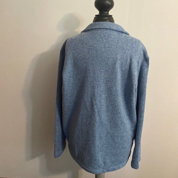 Stone Creek Blue zip front sweater, size L - Picture 2 of 4